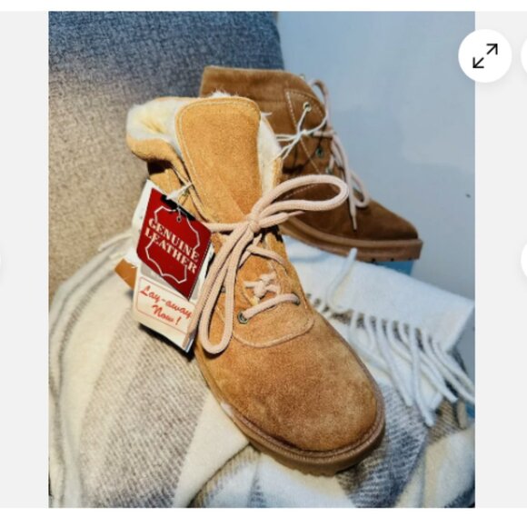 Vintage Explorers Leather Lug Sole Mens Tan Lace Up Suede Winter Chukka Boots 10 - Picture 2 of 12